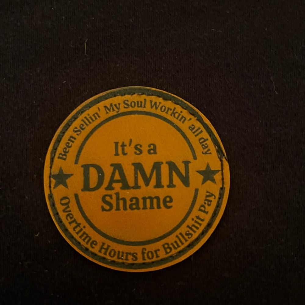 Laser etched Iron on patch